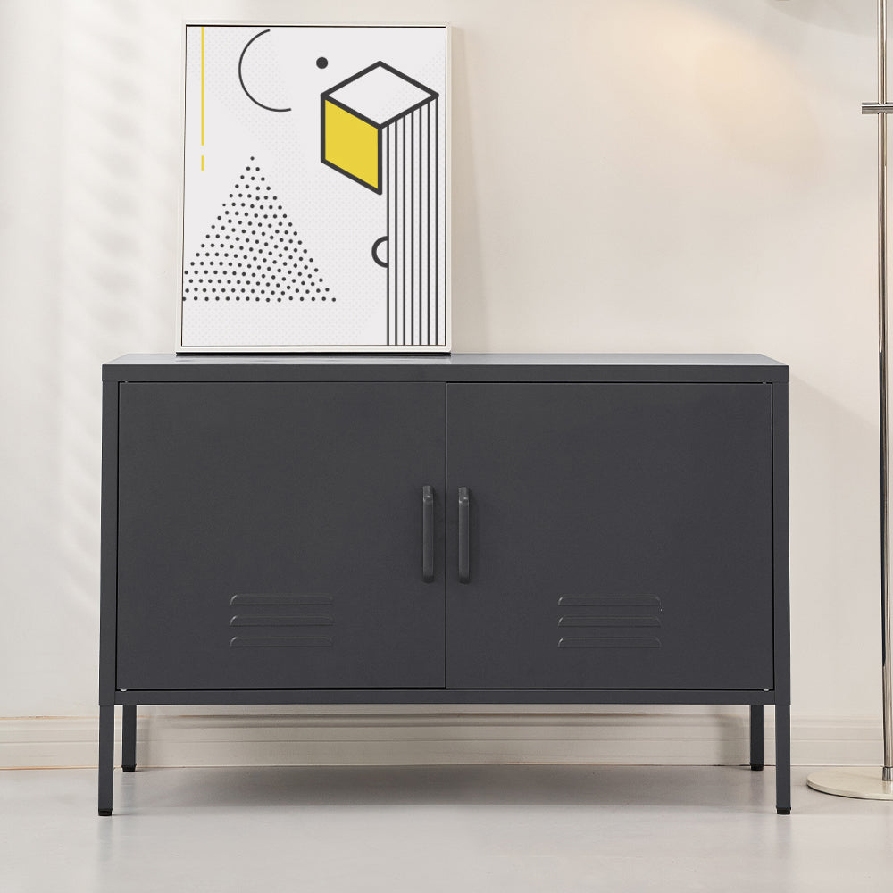 Artiss Base Sideboard Metal Cabinet - Charcoal