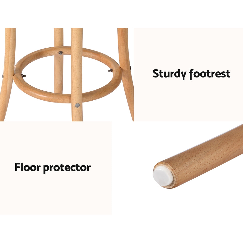 Artiss Apri Bar Stool x 2 - Rattan
