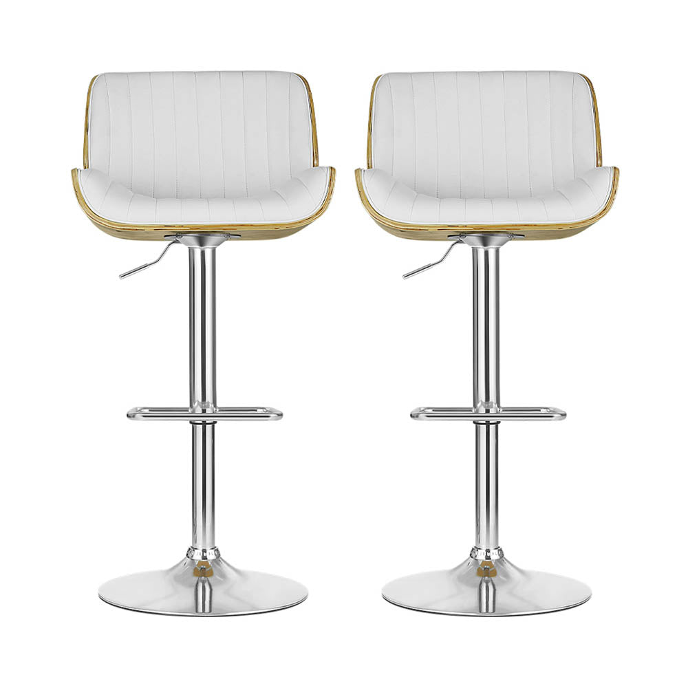 Artiss Galina Bar Stools x 2 - White