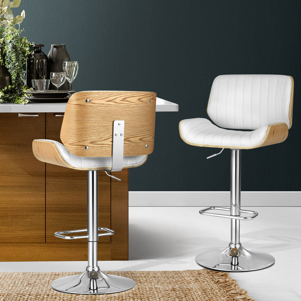 Artiss Galina Bar Stools x 2 - White
