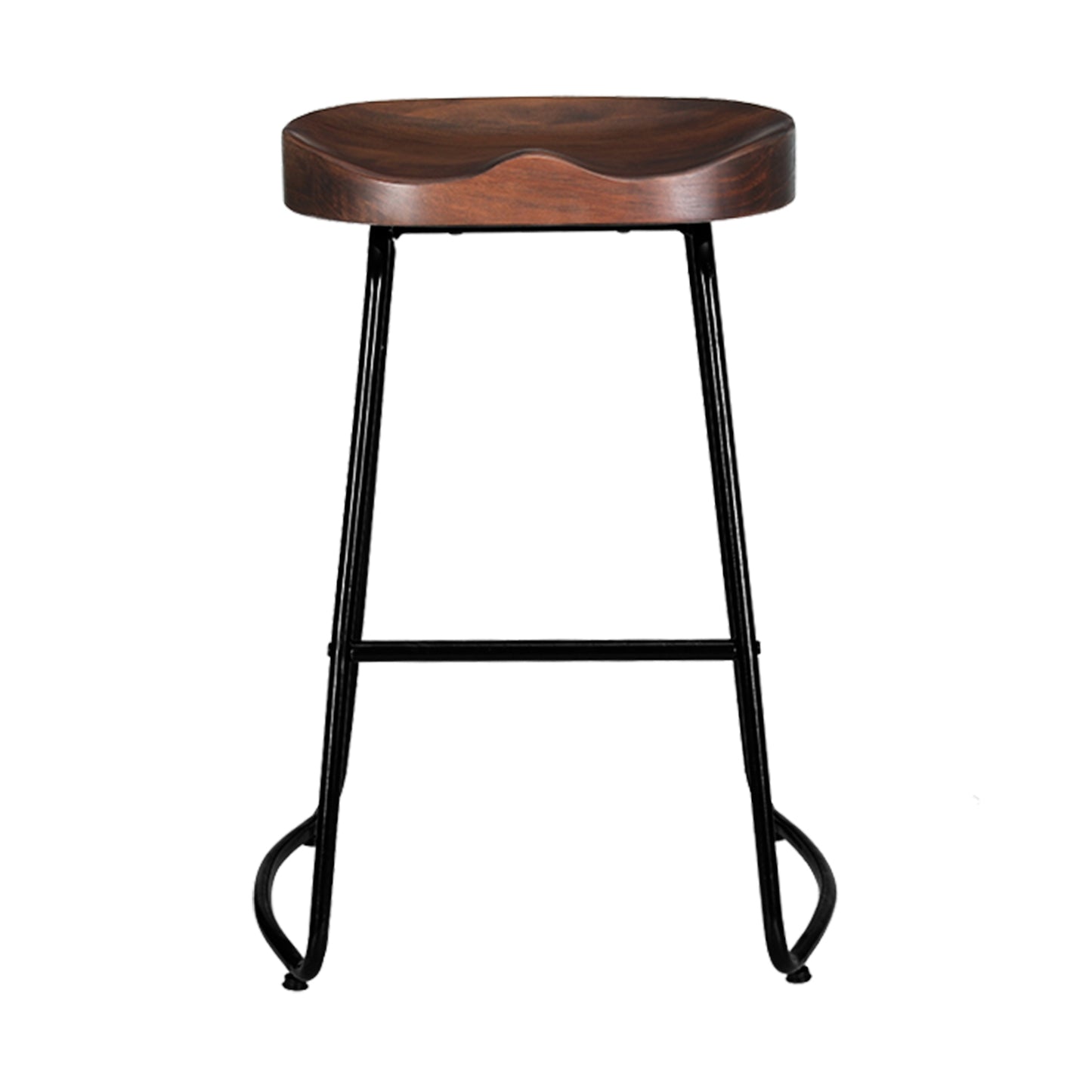 Artiss Tractor Seats Bar Stools x 4 - Elm Wood