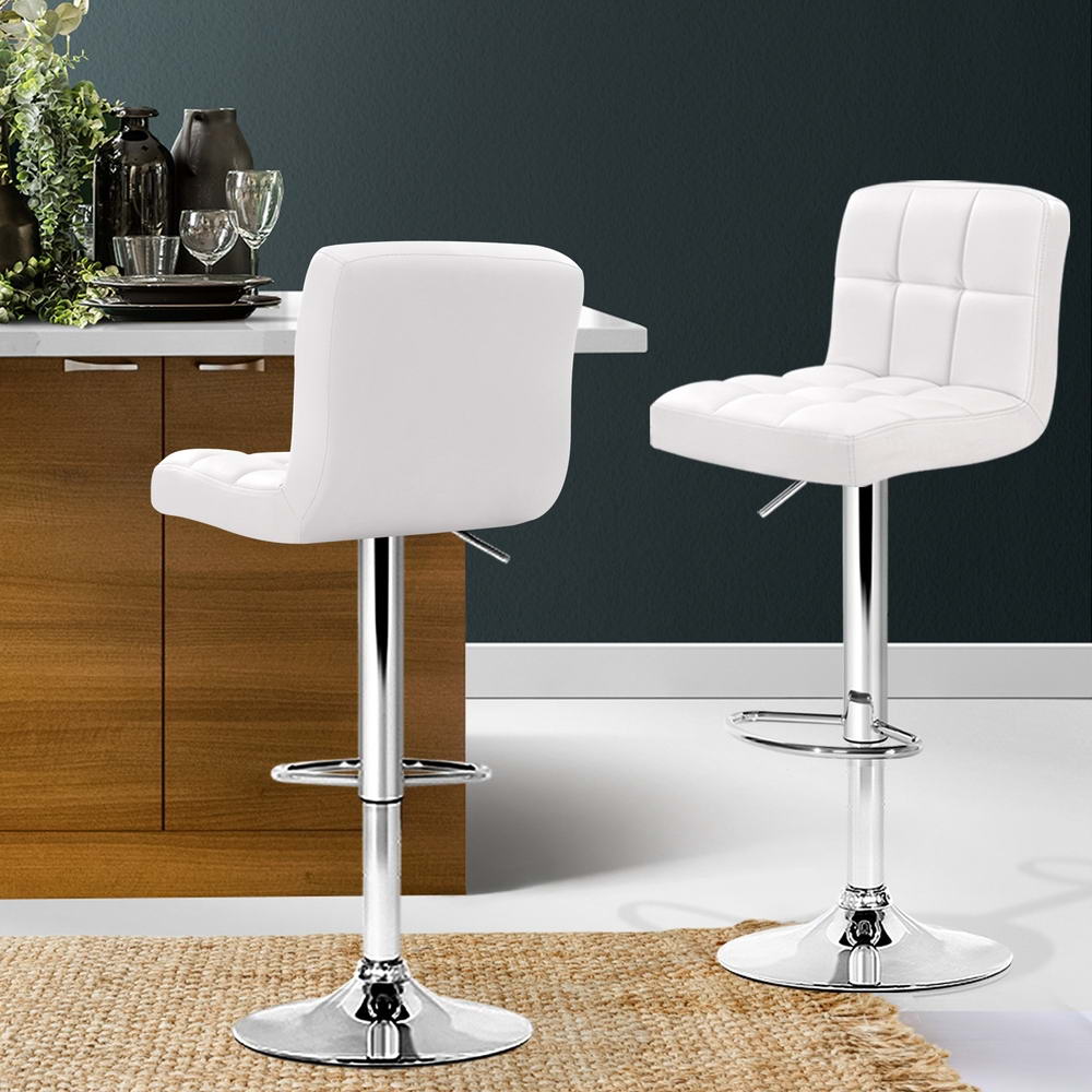 Artiss Noel Bar Stools x 4 - White