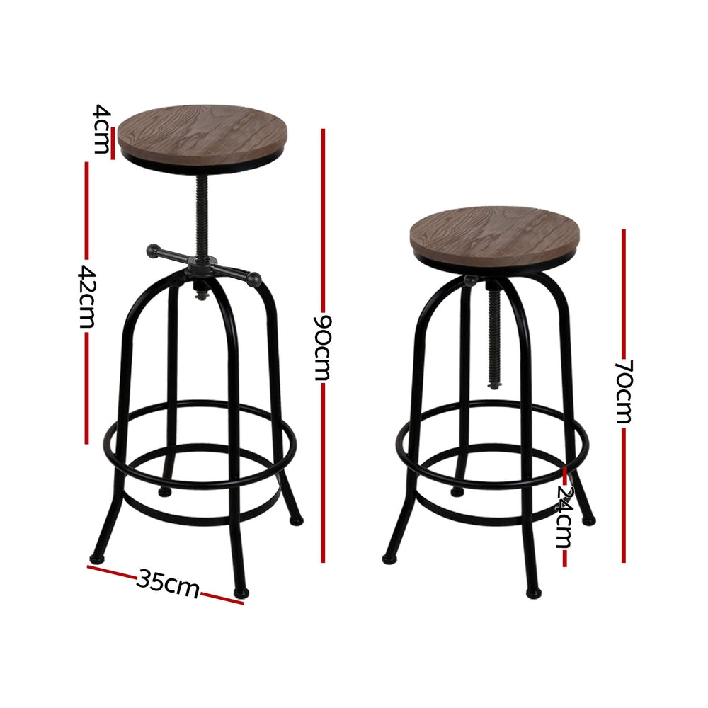 Artiss Vintage Style Bar Stools x 4 - Wooden
