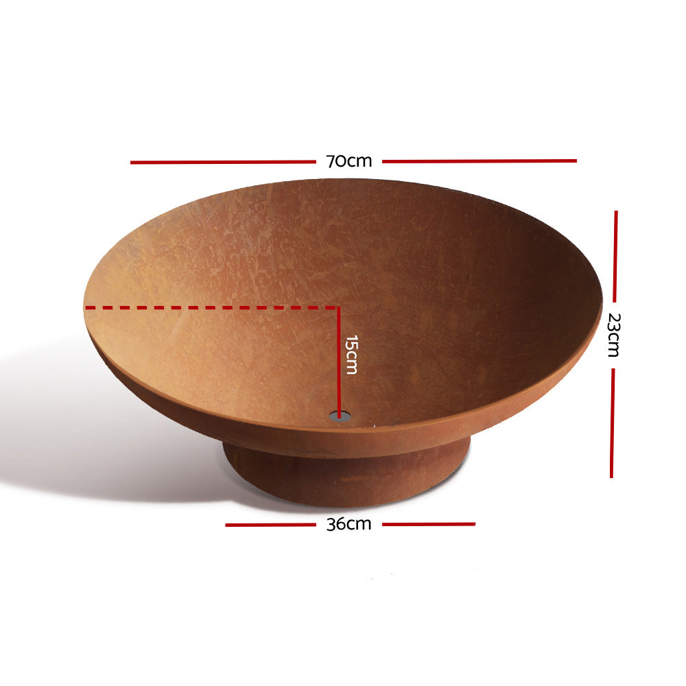 Grillz Rustic Fire Pit Bowl Cast Iron - 70cm