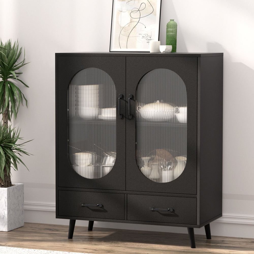 Artiss Buffet Sideboard with 2 Doors - Black