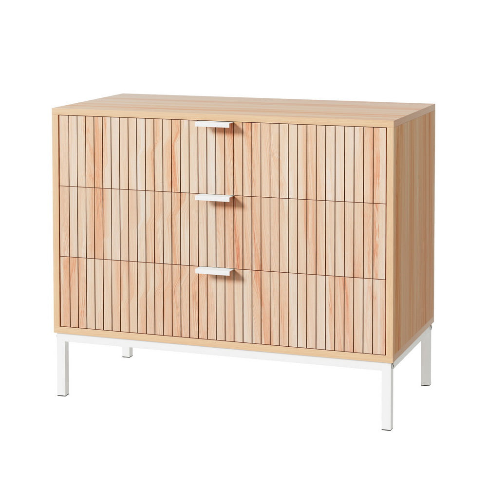 Artiss Lura Chest with 3 Drawers - Pine