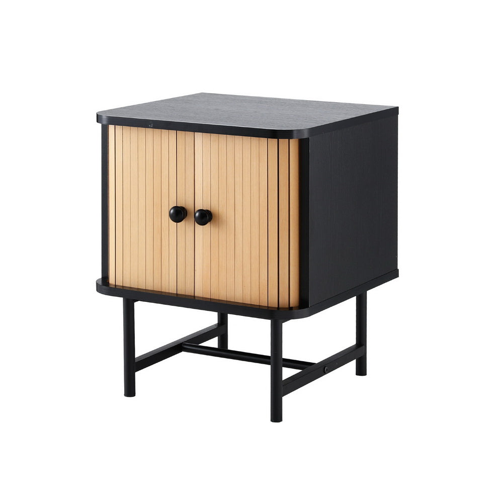 Artiss Boris Bedside Table with Sliding Doors