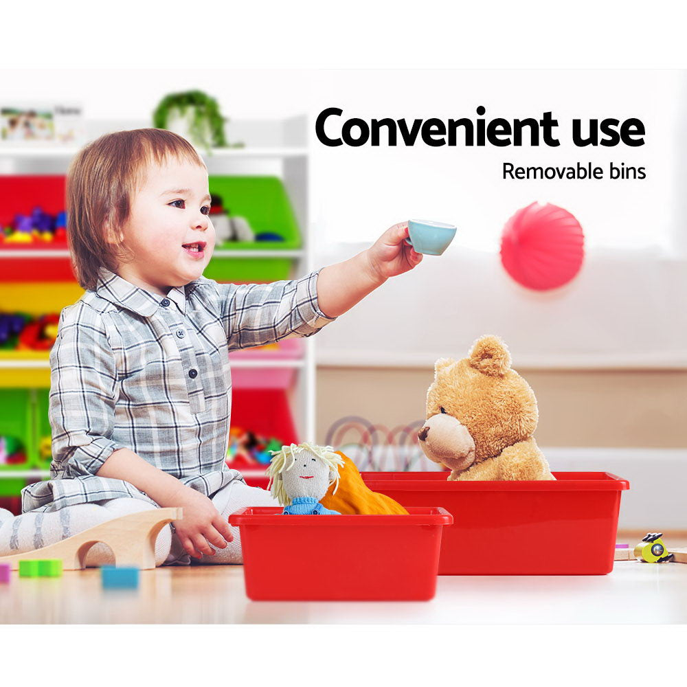 Keezi Kids Bookshelf - 8 x Bins