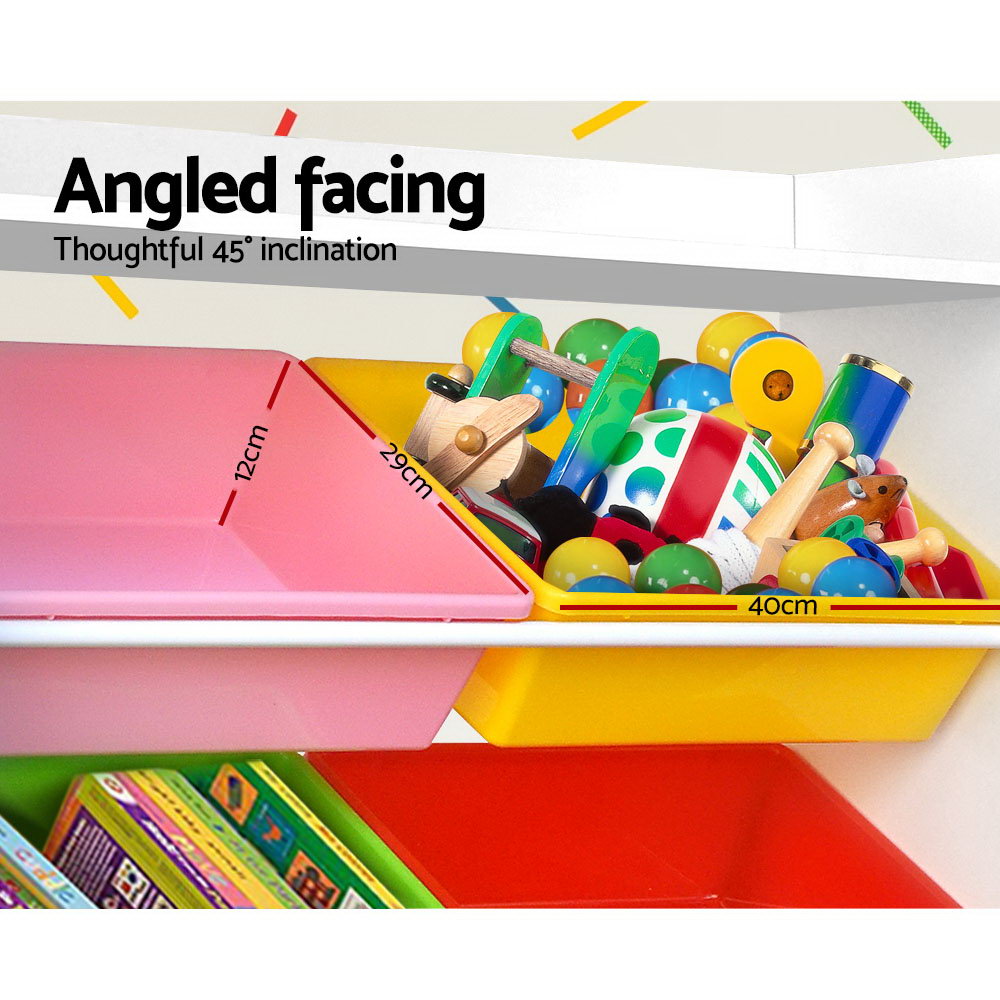 Keezi Kids Bookshelf - 8 x Bins
