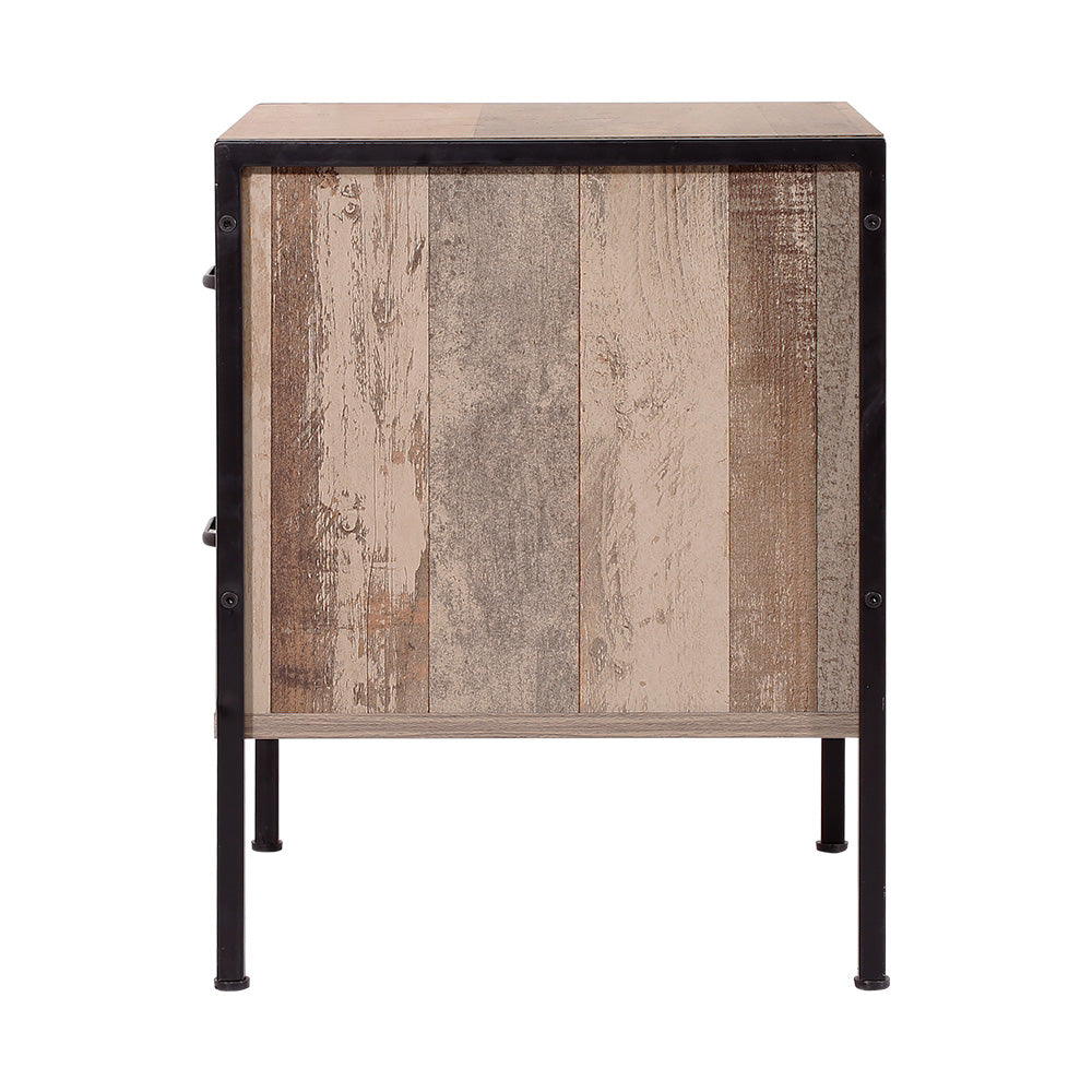 Artiss Barnly Bedside Table with 2 Drawer