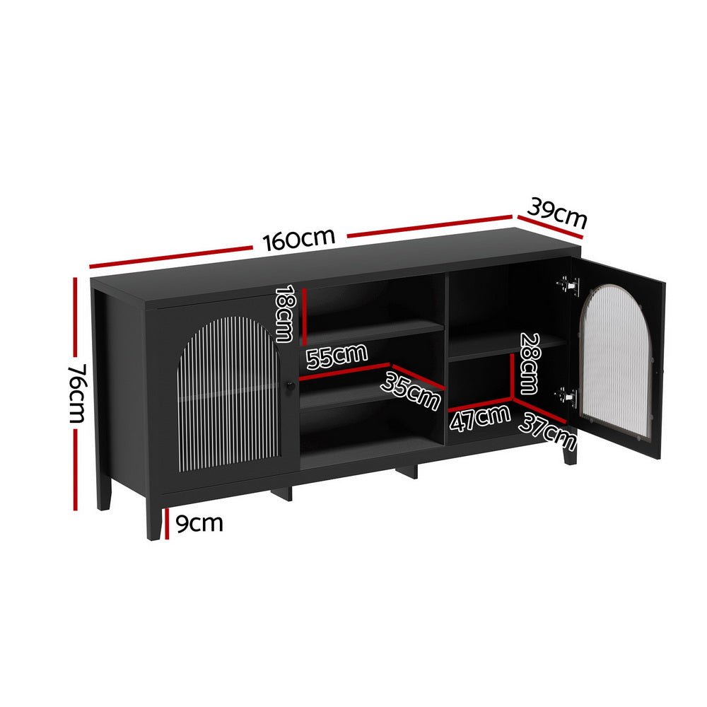 Artiss Buffet Sideboard with 2 Doors - Black