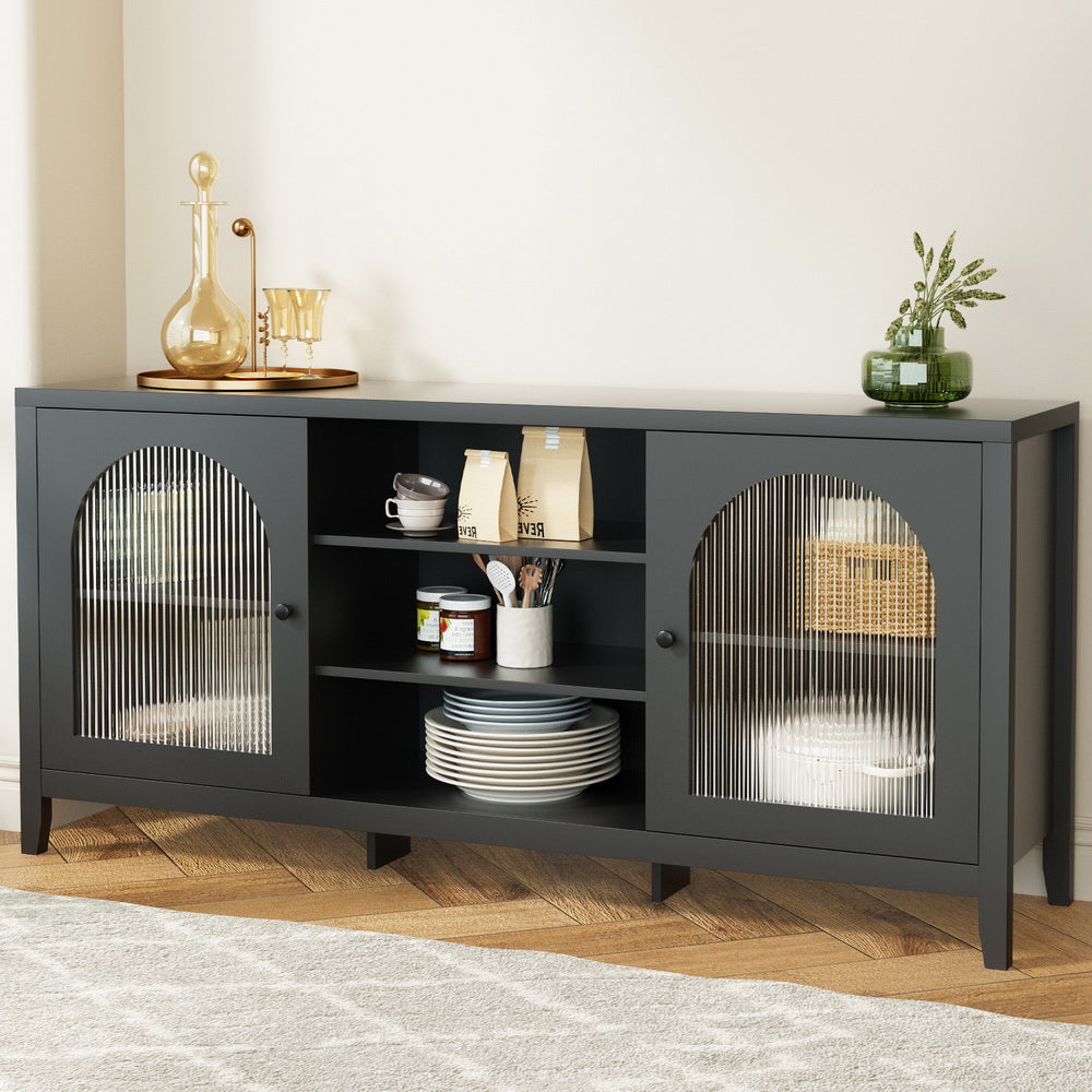 Artiss Buffet Sideboard with 2 Doors - Black