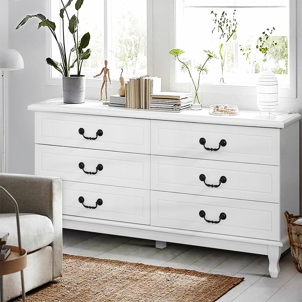 Artiss Chest of 6 Drawers - Kubi White