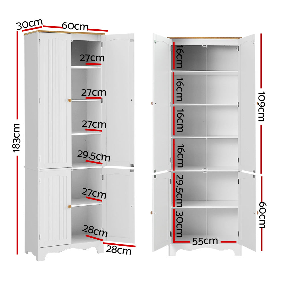 Artiss Berne Buffet Sideboard with 4 Doors - White