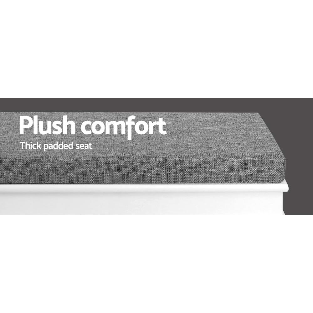Artiss Shoe Rack Bench - Small White