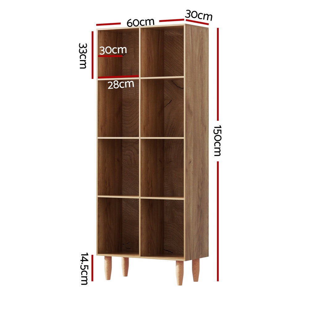 Artiss Leor Bookcase - Walnut