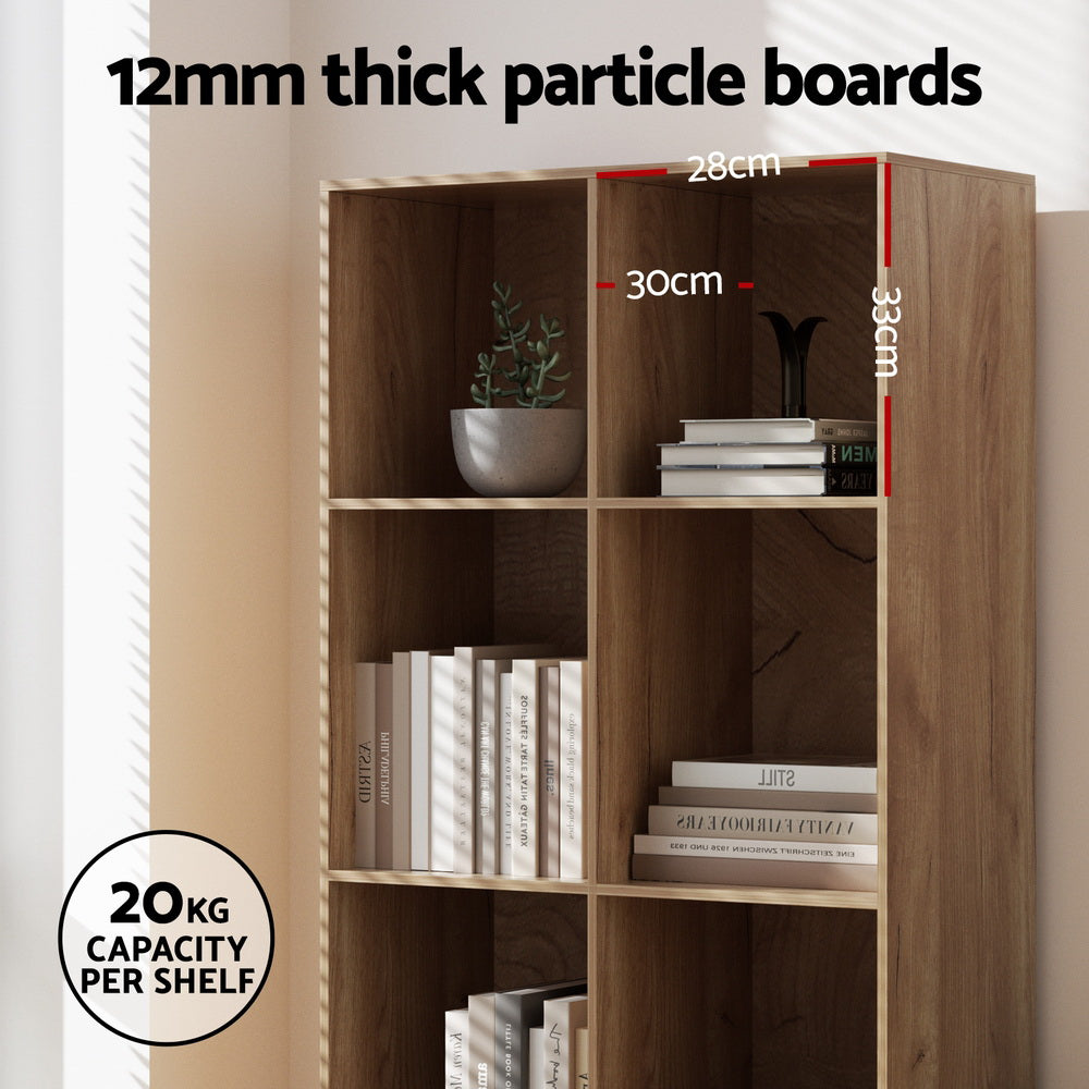 Artiss Leor Bookcase - Walnut