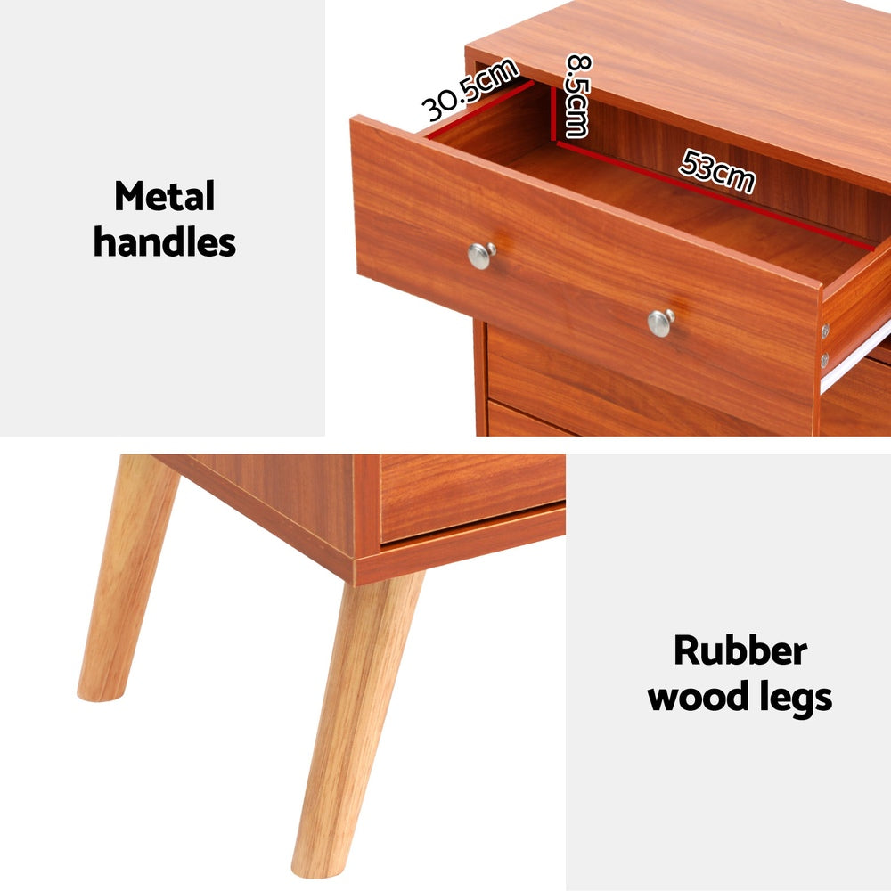 Artiss Chest of 6 Drawers - Walnut