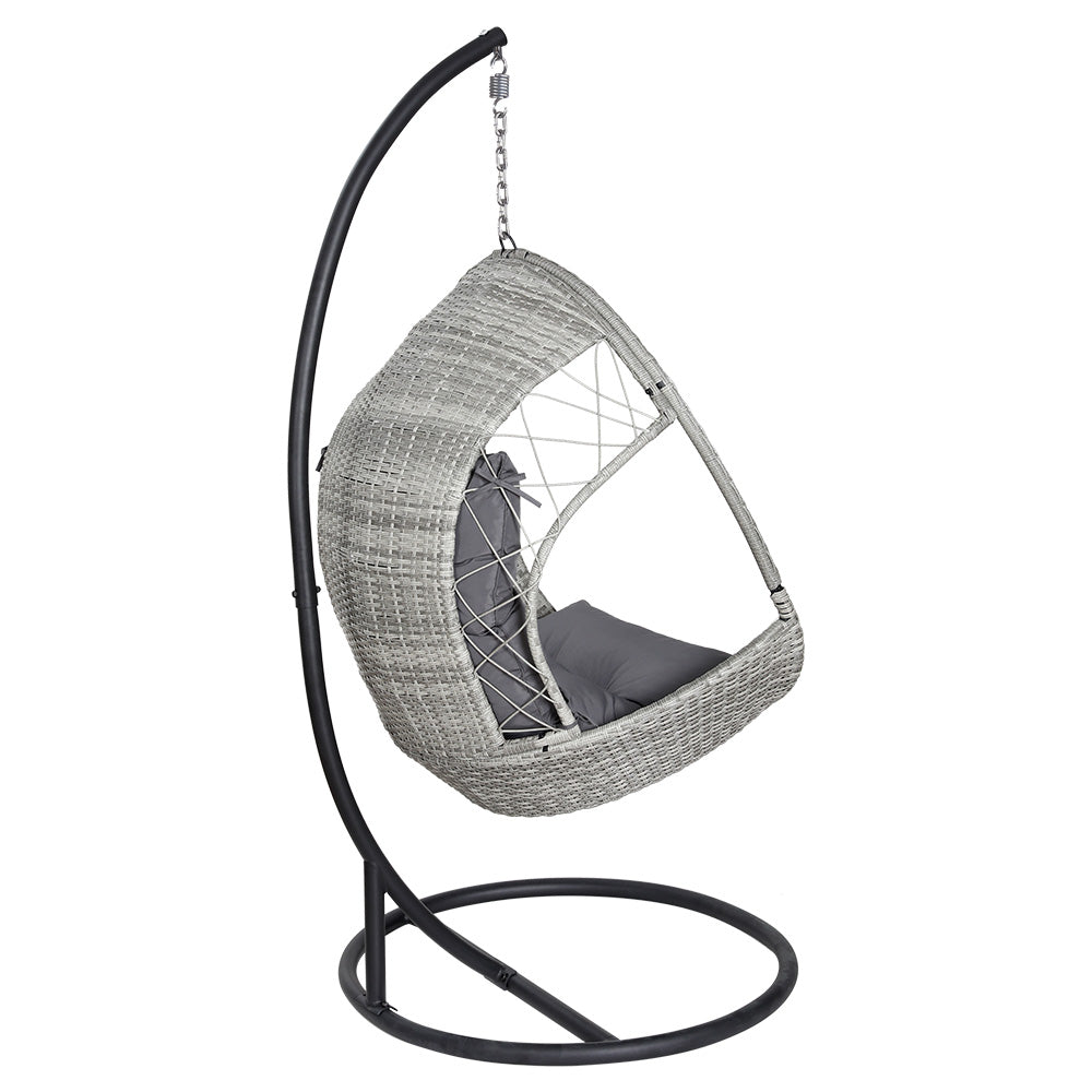 Gardeon Outdoor Egg Swing Chair - Light Grey