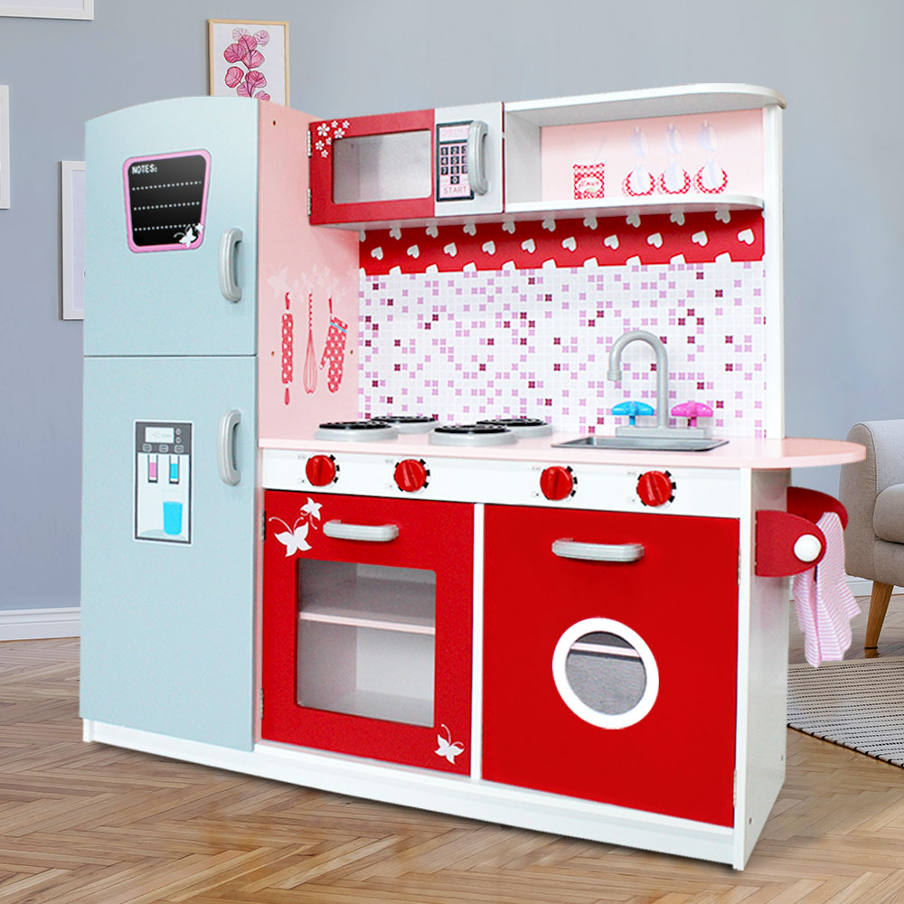 Keezi Kids Kitchen - Red, Pink & Blue