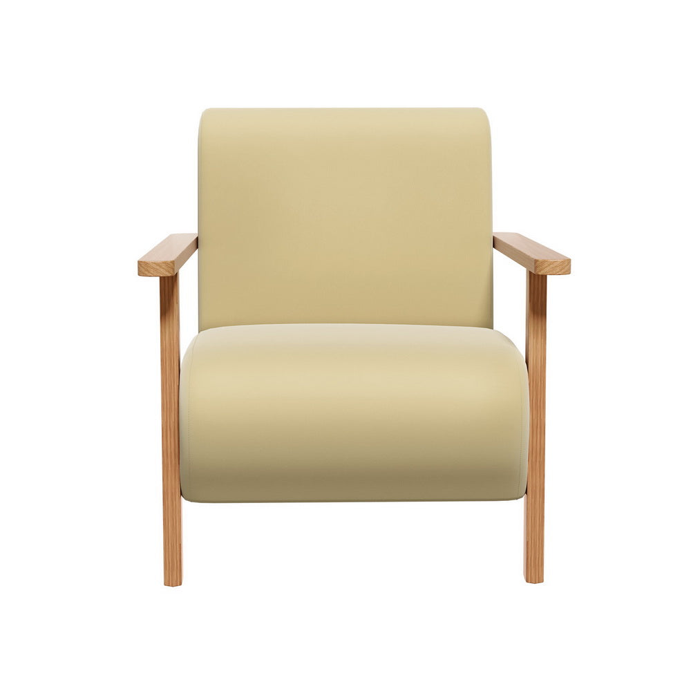 Artiss Olie Armchair - Velvet Yellow