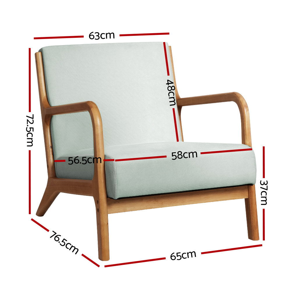 Artiss Olive Armchair - Grey