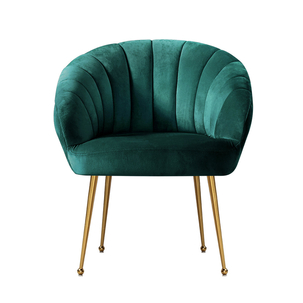 Artiss Eloise Armchair - Velvet Green