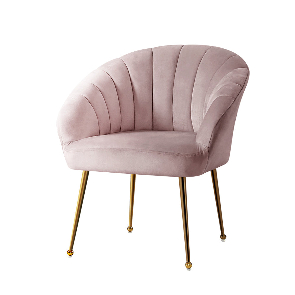 Artiss Eloise Armchair - Velvet Pink