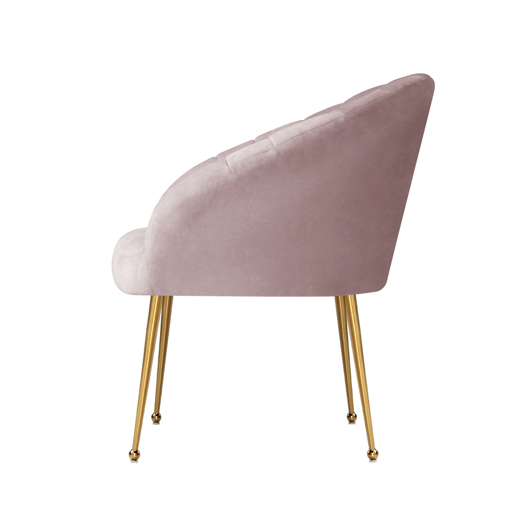 Artiss Eloise Armchair - Velvet Pink