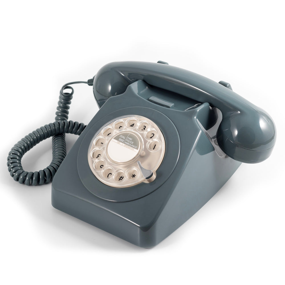 GPO Retro 746 Rotary Telephone - Grey