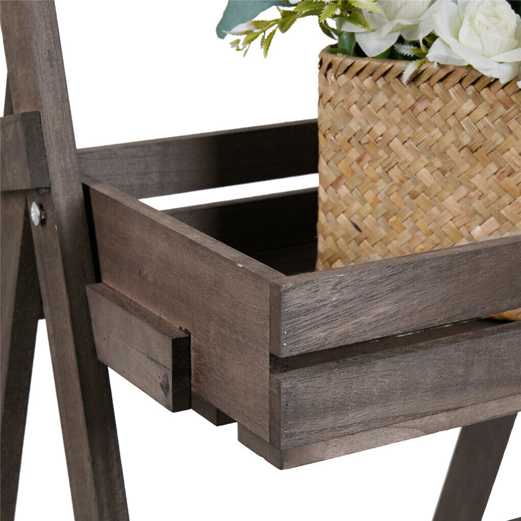 Vintage Wooden Chalkboard Easel with 3 Shelves