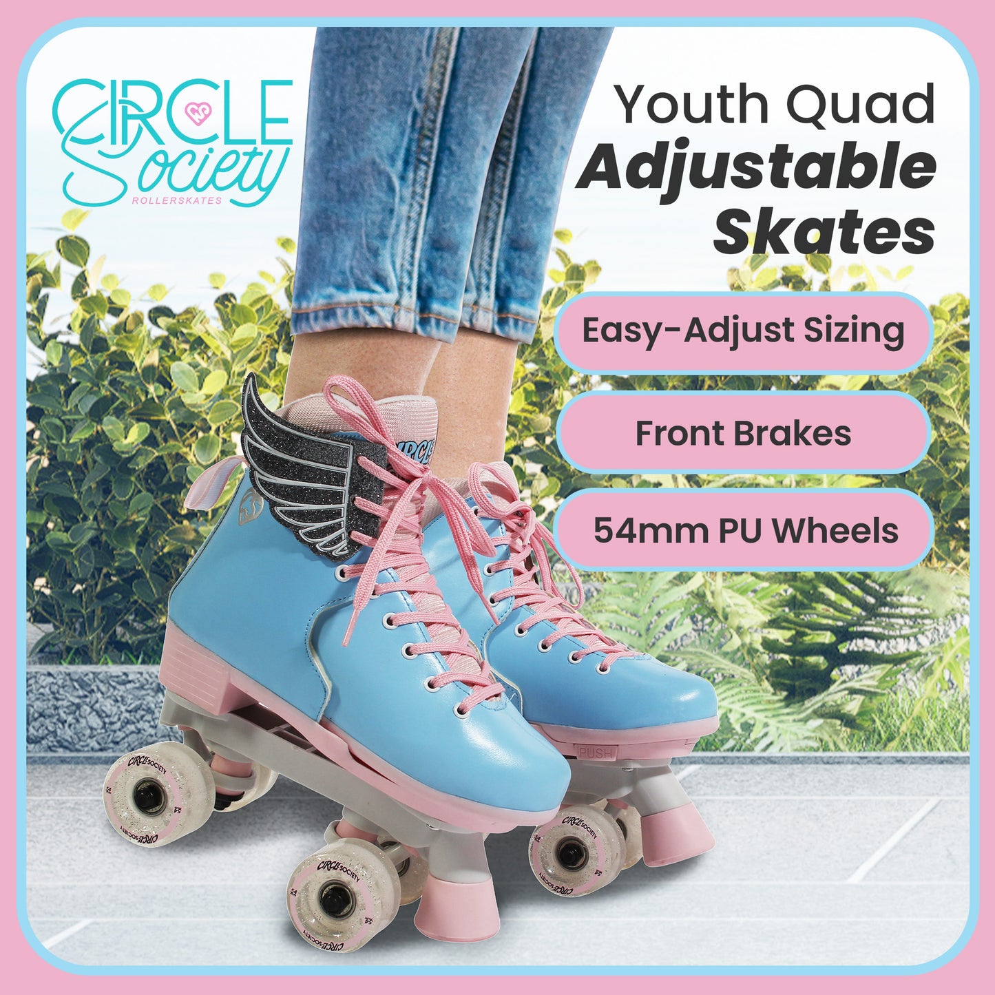 Quad Kids Roller Skates In Cotton Candy