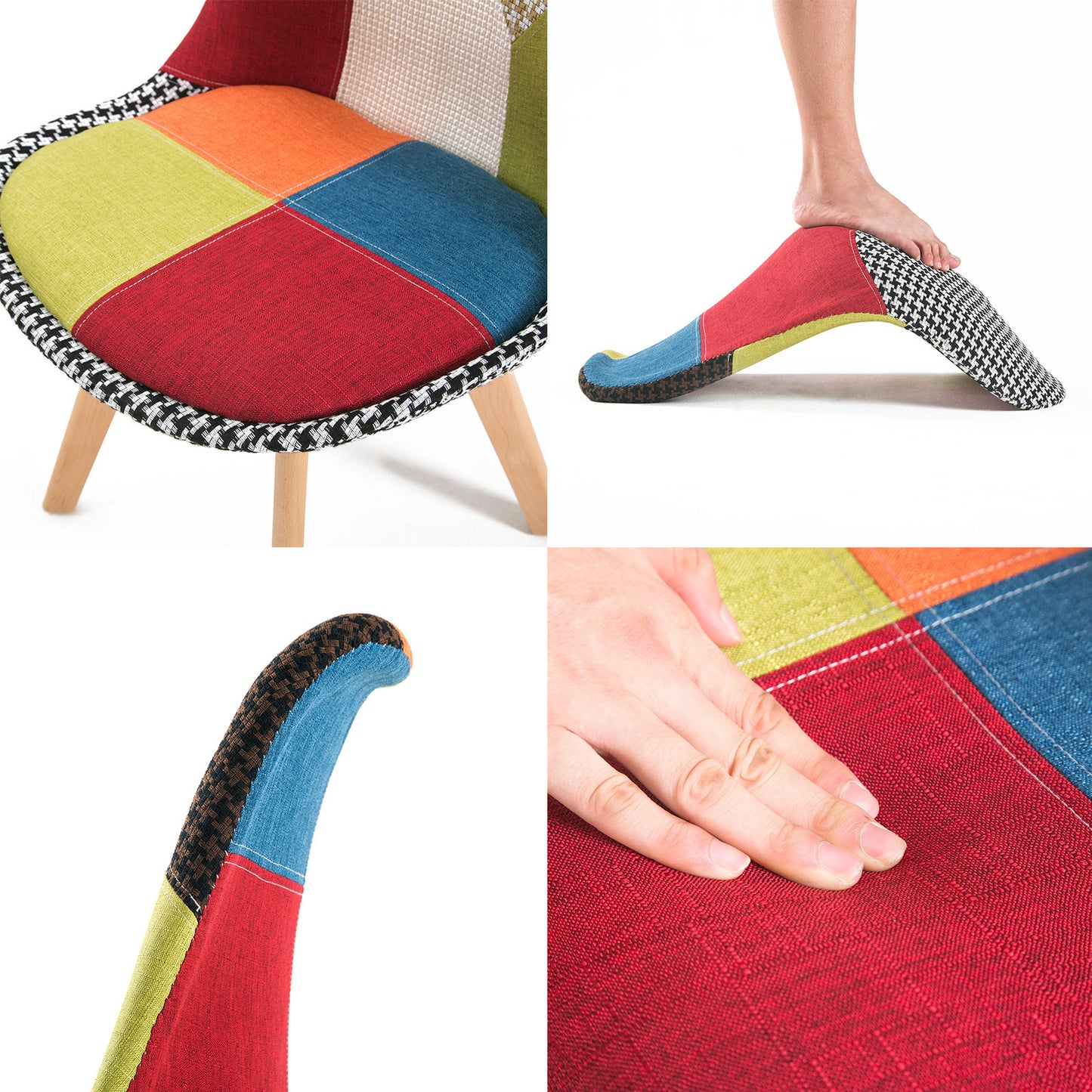 La Bella Padded Dining Cafe Chairs x 4 - Multicolour