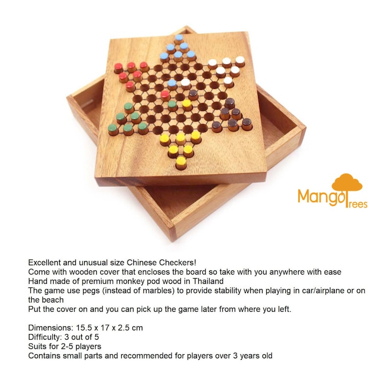 Chinese Checkers Wooden Board Game