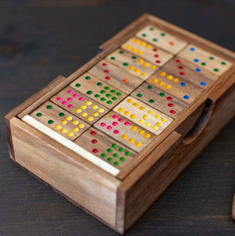 Wooden Domino Game Set