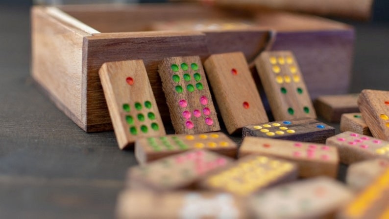 Wooden Domino Game Set