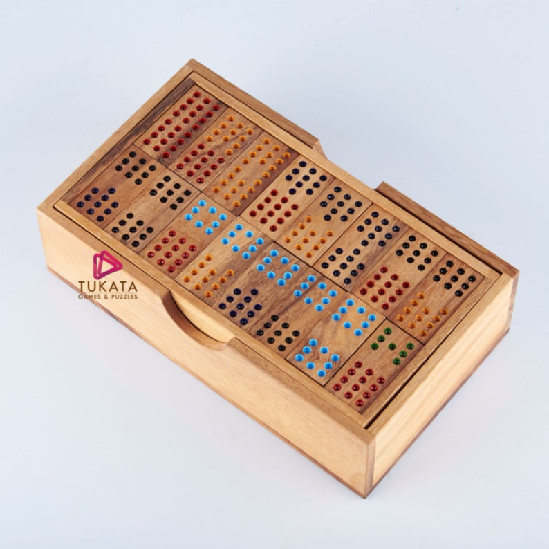 Wooden Domino Game Set