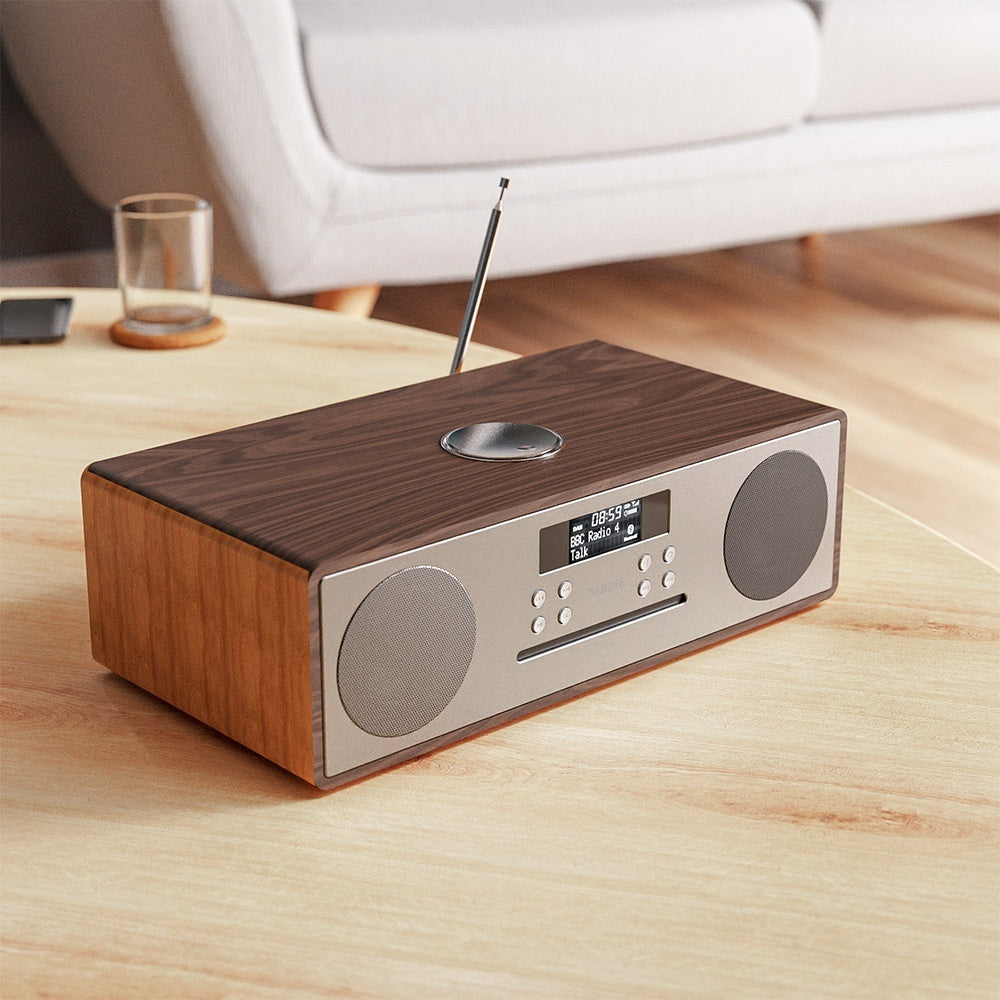 Majority Oakington Bluetooth, DAB Radio & CD Player - Walnut