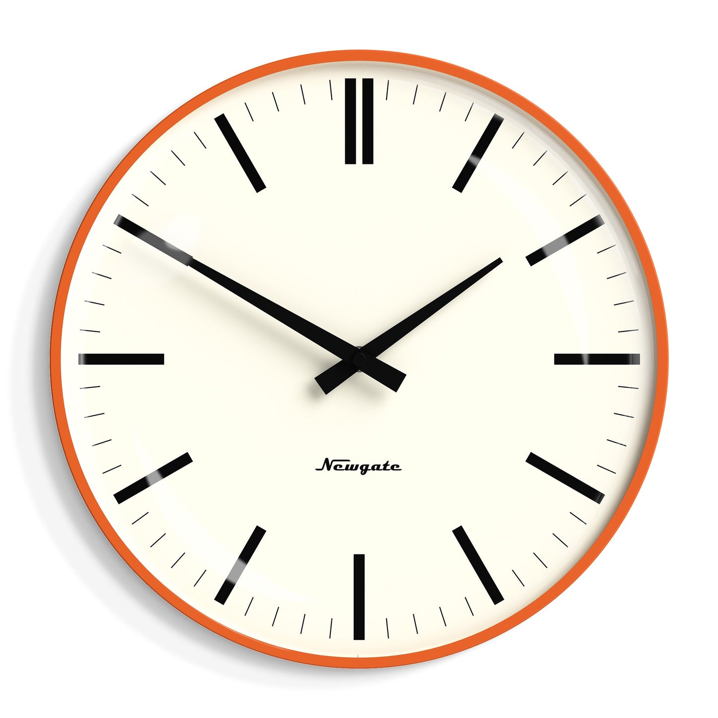 Newgate Radio City Wall Clock Marker Dial - Matte Pumpkin Orange
