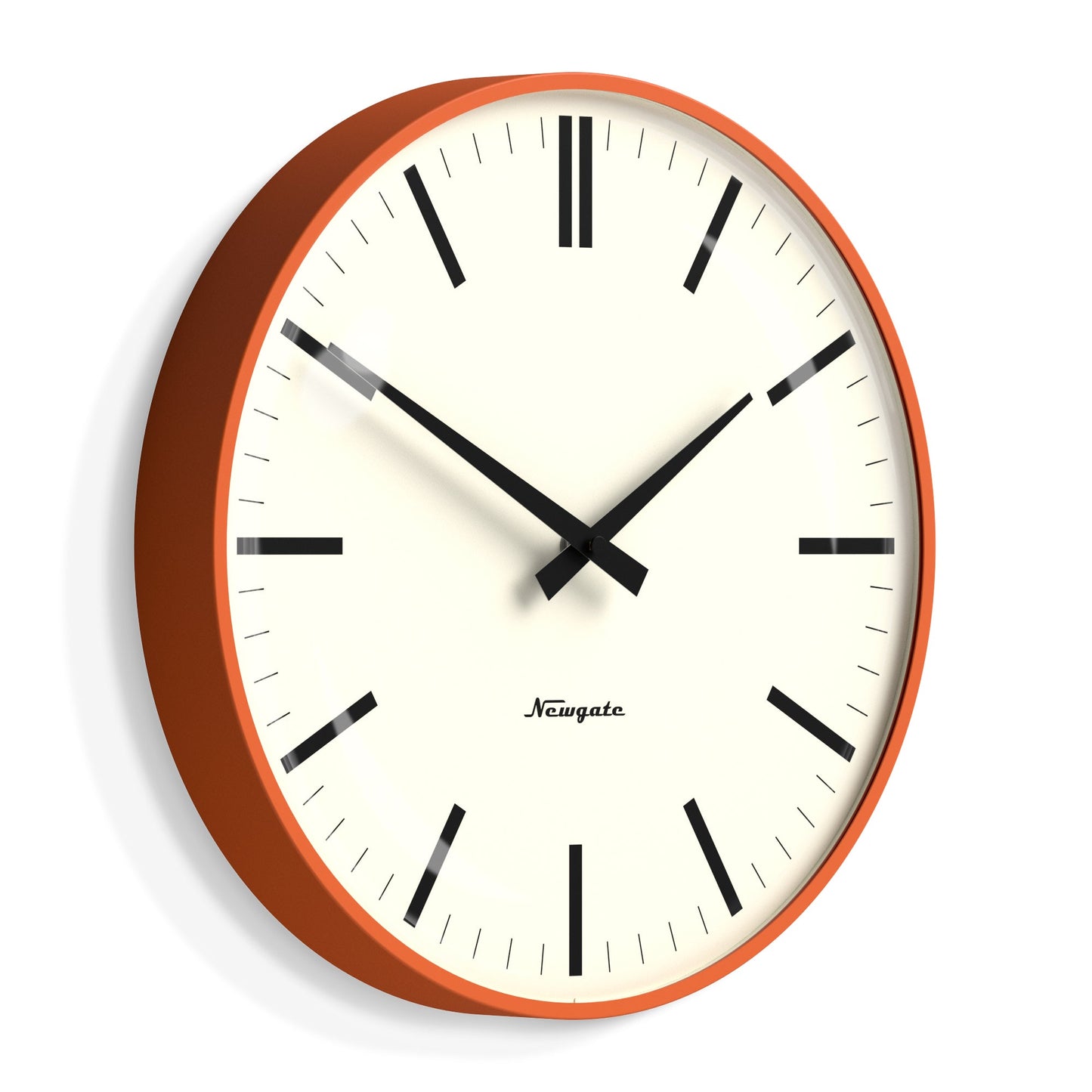 Newgate Radio City Wall Clock Marker Dial - Matte Pumpkin Orange
