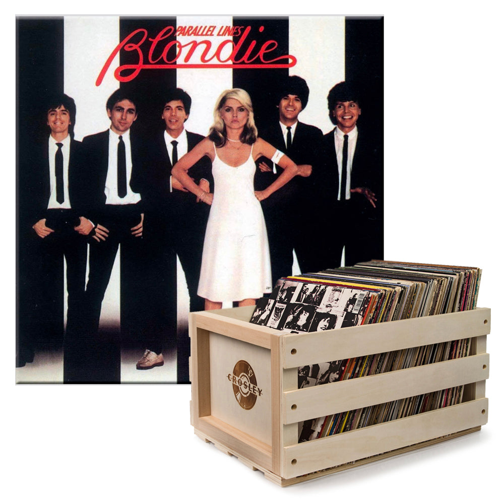 Blondie - Parallel Lines - Vinyl Album & Crosley Record Storage Crate Bundle
