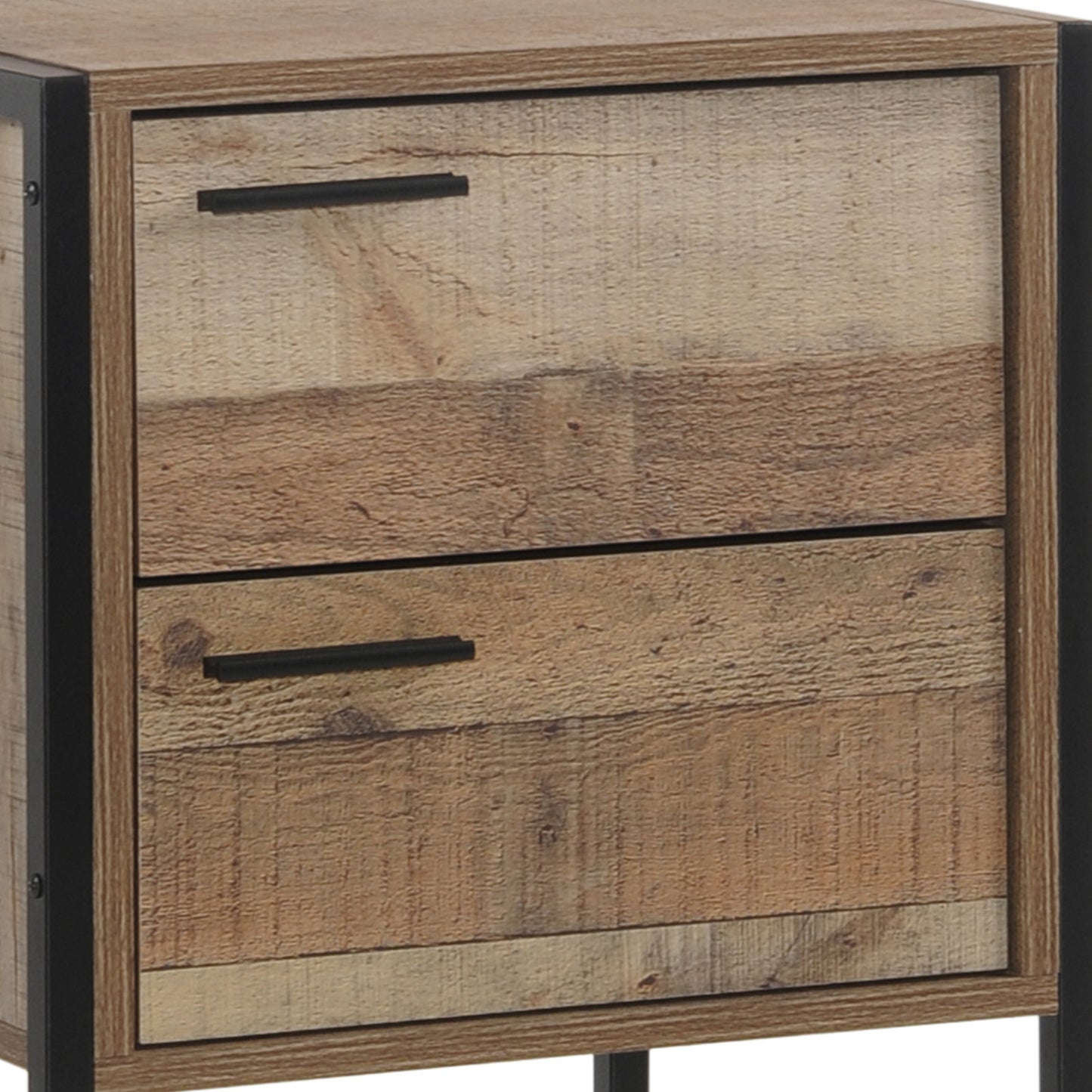 Bedside Table with 2 drawers in Oak Colour