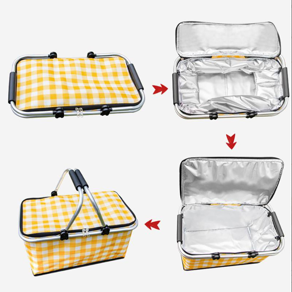Insulated Picnic Basket - Yellow