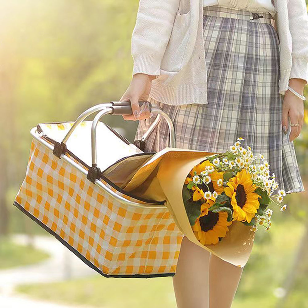 Insulated Picnic Basket - Green