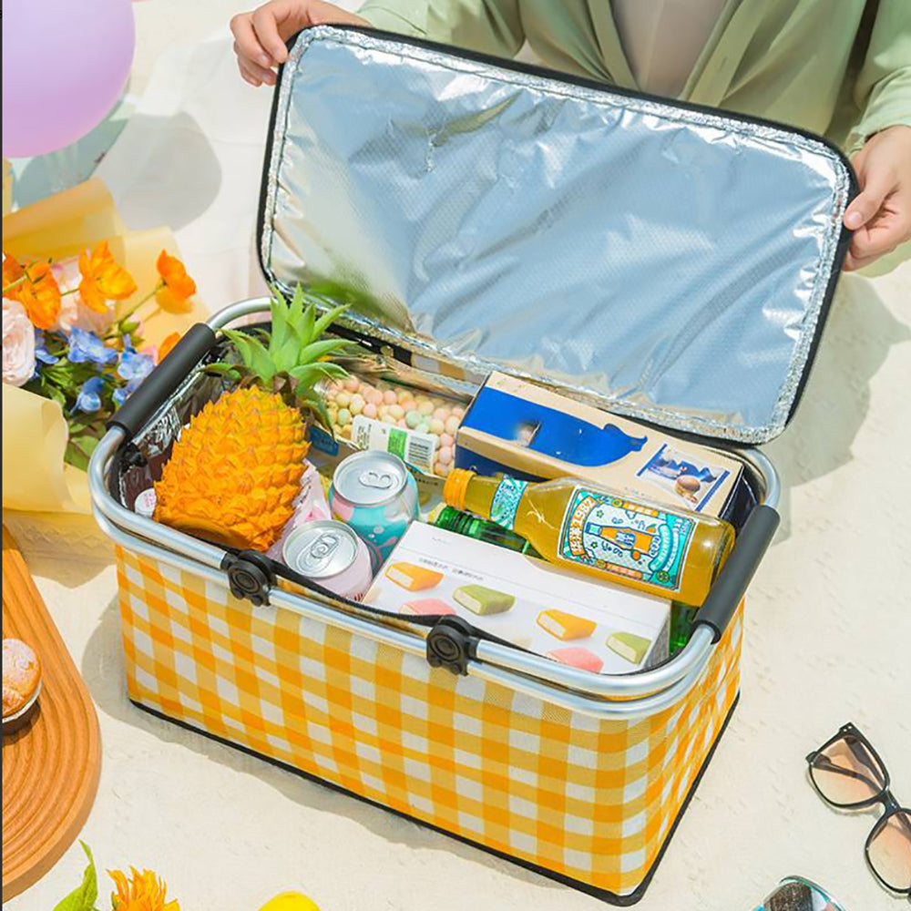 Insulated Picnic Basket - Green