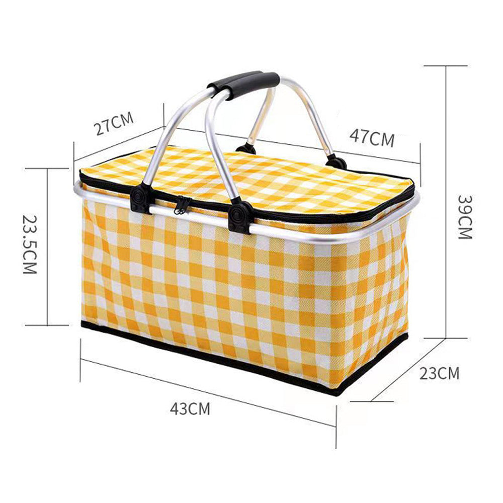 Insulated Picnic Basket - Green