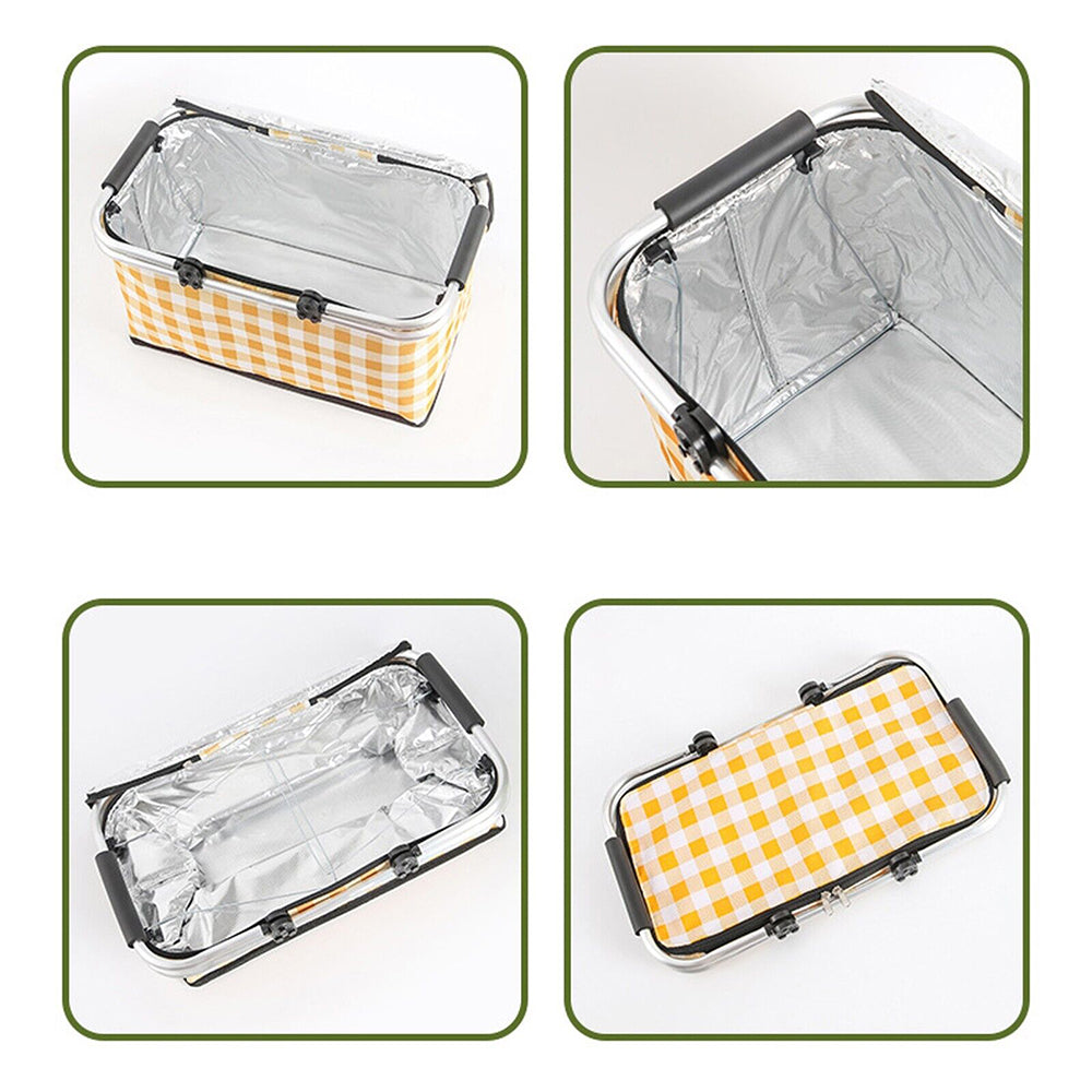 Insulated Picnic Basket - Green