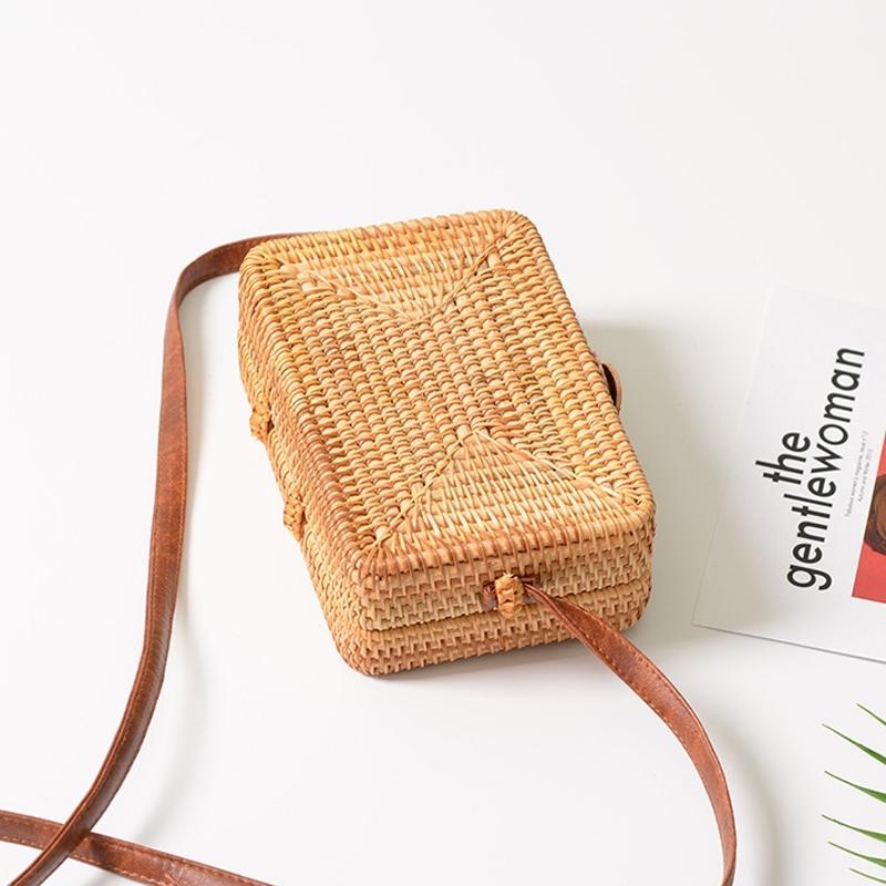 Handmade Square Vintage Style Rattan Bag