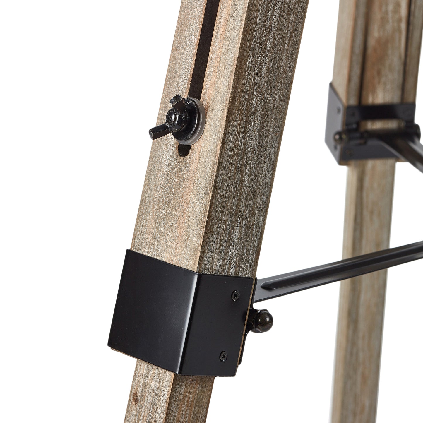 Large Tripod Floor Lamp - Black Linen
