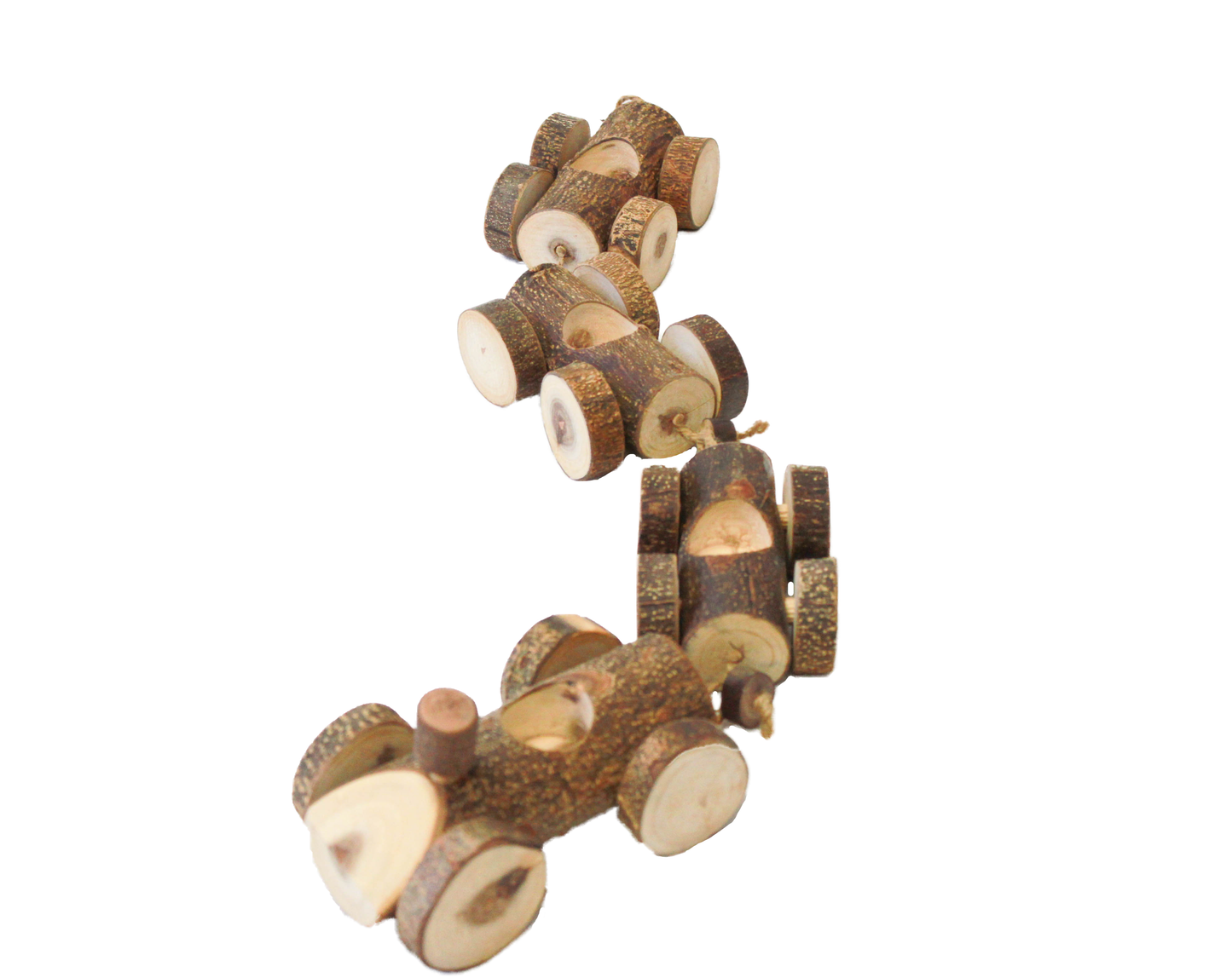 Wooden Gnome Log Train